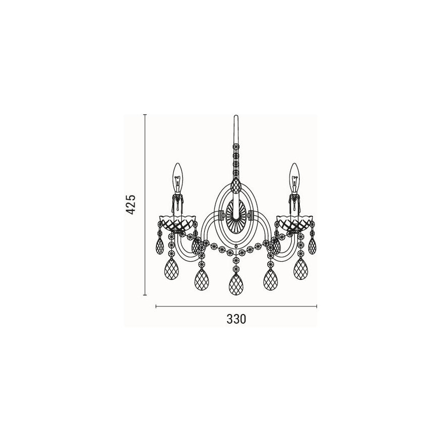 Sienas lampa 2xE14/15W/230V