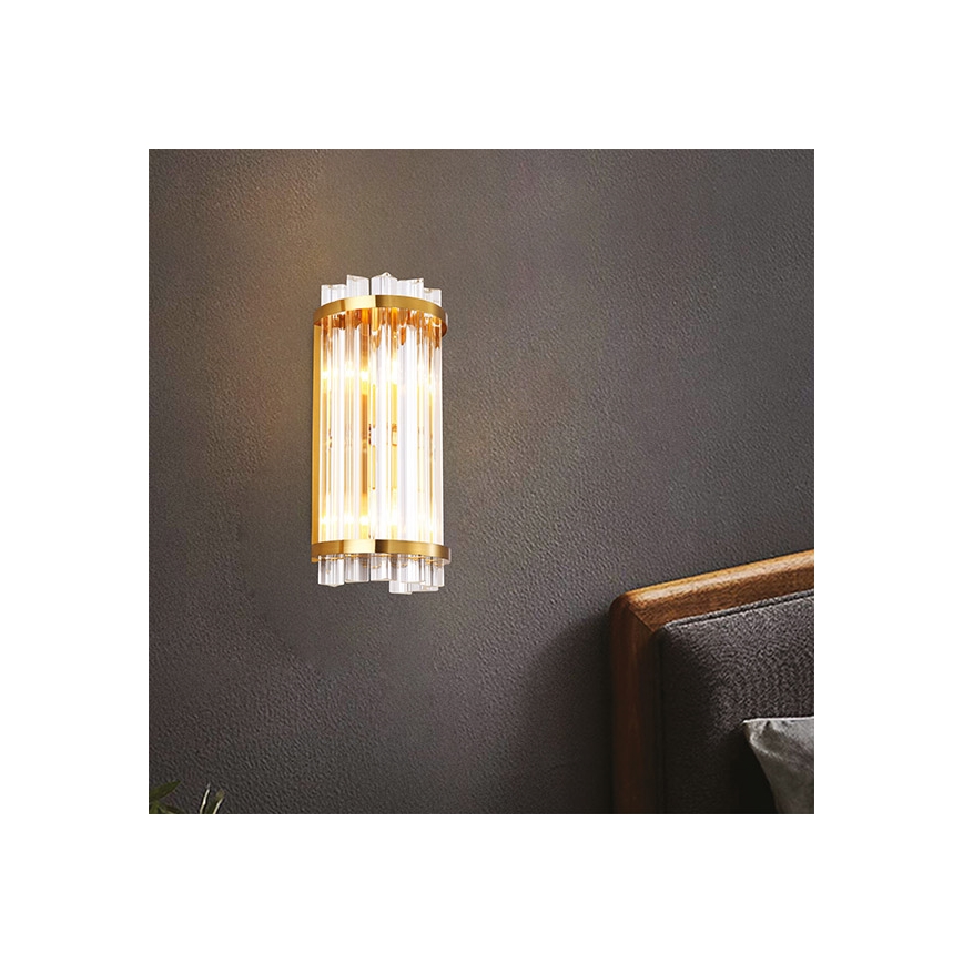 Sienas lampa 2xE14/7W/230V zelta