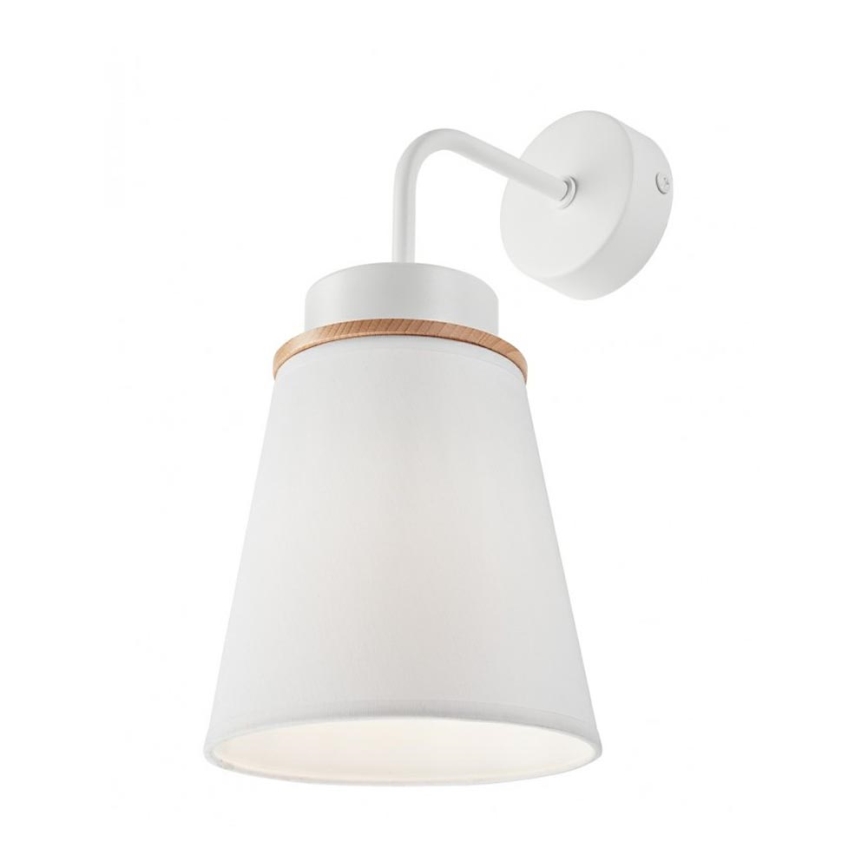 Sienas lampa AGUSTINO 1xE27/60W/230V balta/dižskābardis