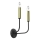 Sienas lampa AKASYA 2xE14/15W/230V melna/zelta