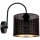 Sienas lampa ALDO 1xE27/60W/230V melna