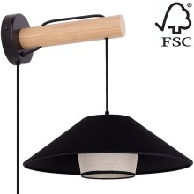 Sienas lampa AMIGO 1xE27/25W/230V ozols – FSC sertificēts