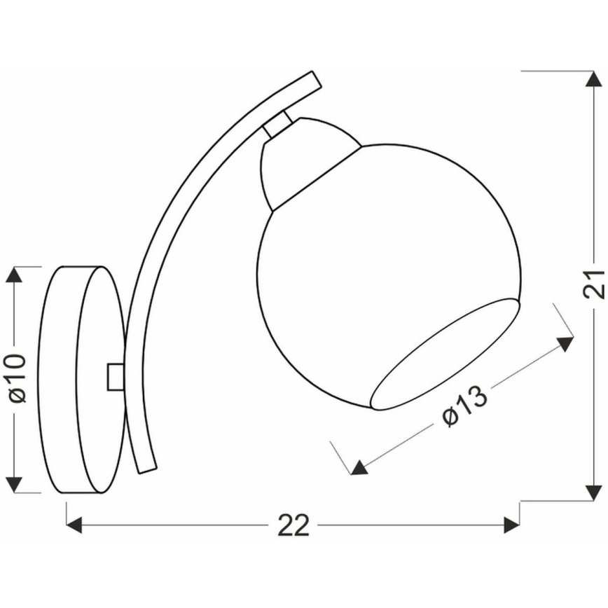 Sienas lampa AMOS 1xE27/40W/230V zelta