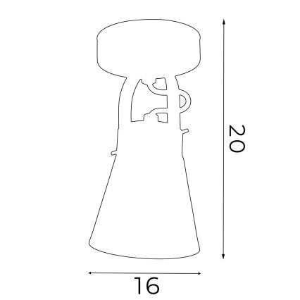 Sienas lampa AMOS 1xE27/60W/230V
