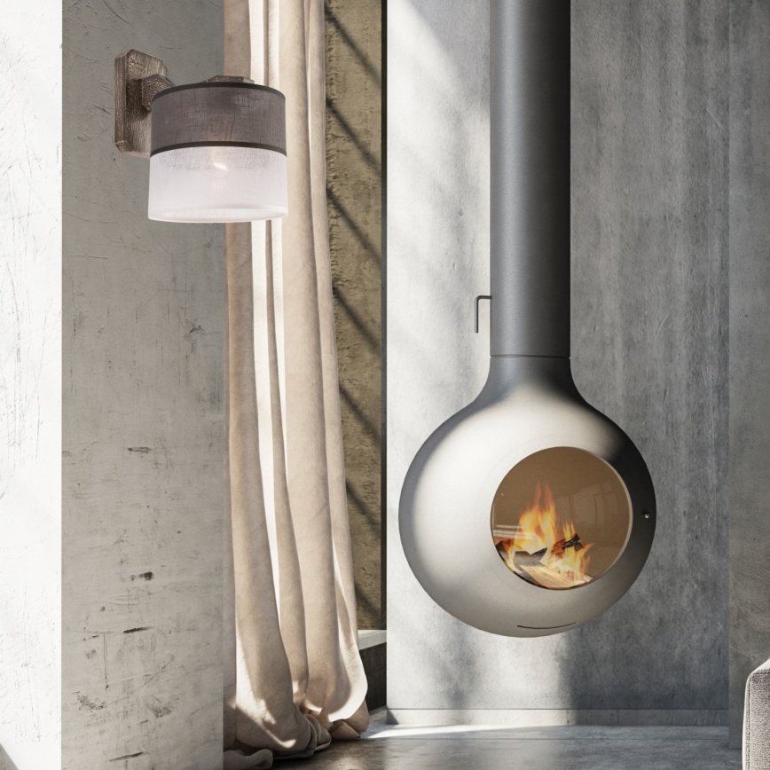 Sienas lampa ANDREA 1xE27/60W/230V dižskābardis