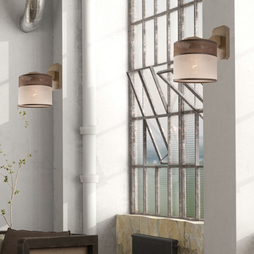 Sienas lampa ANDREA 1xE27/60W/230V dižskābardis