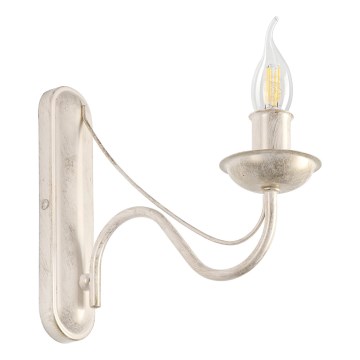 Sienas lampa ANTON 1xE14/60W/230V balta patina
