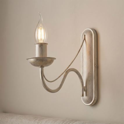 Sienas lampa ANTON 1xE14/60W/230V balta patina