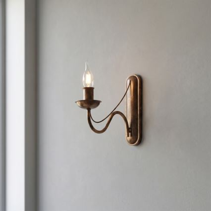 Sienas lampa ANTON 1xE14/60W/230V bronzas krāsā