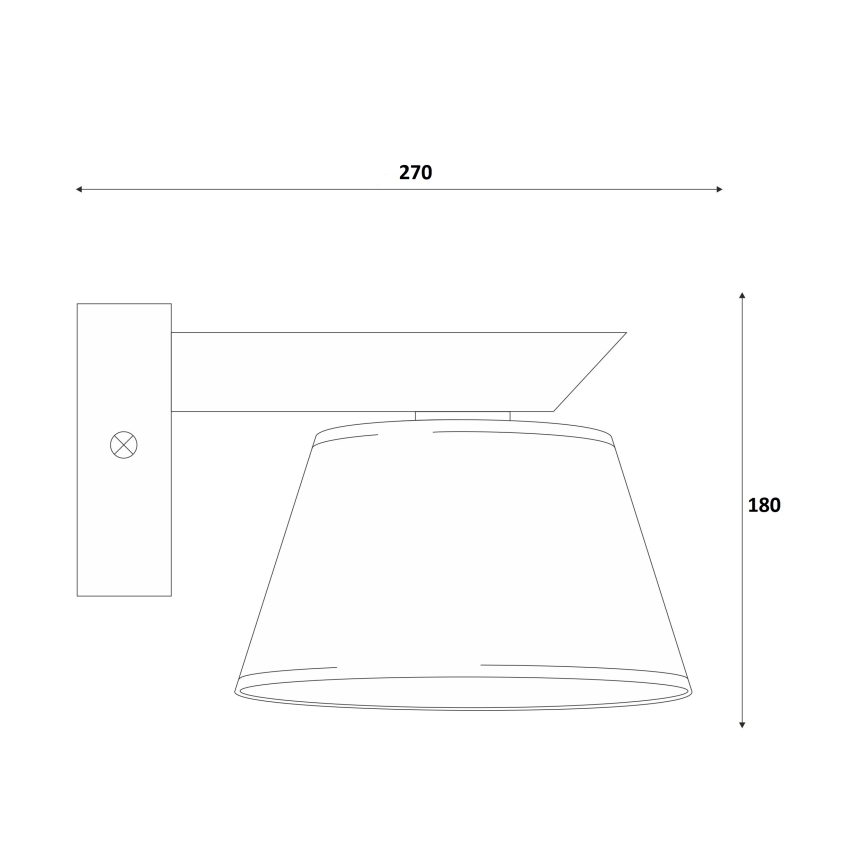 Sienas lampa ANTONIO 1xE14/40W/230V dižskābardis