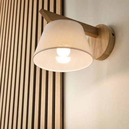 Sienas lampa ANTONIO 1xE14/40W/230V ozolkoks