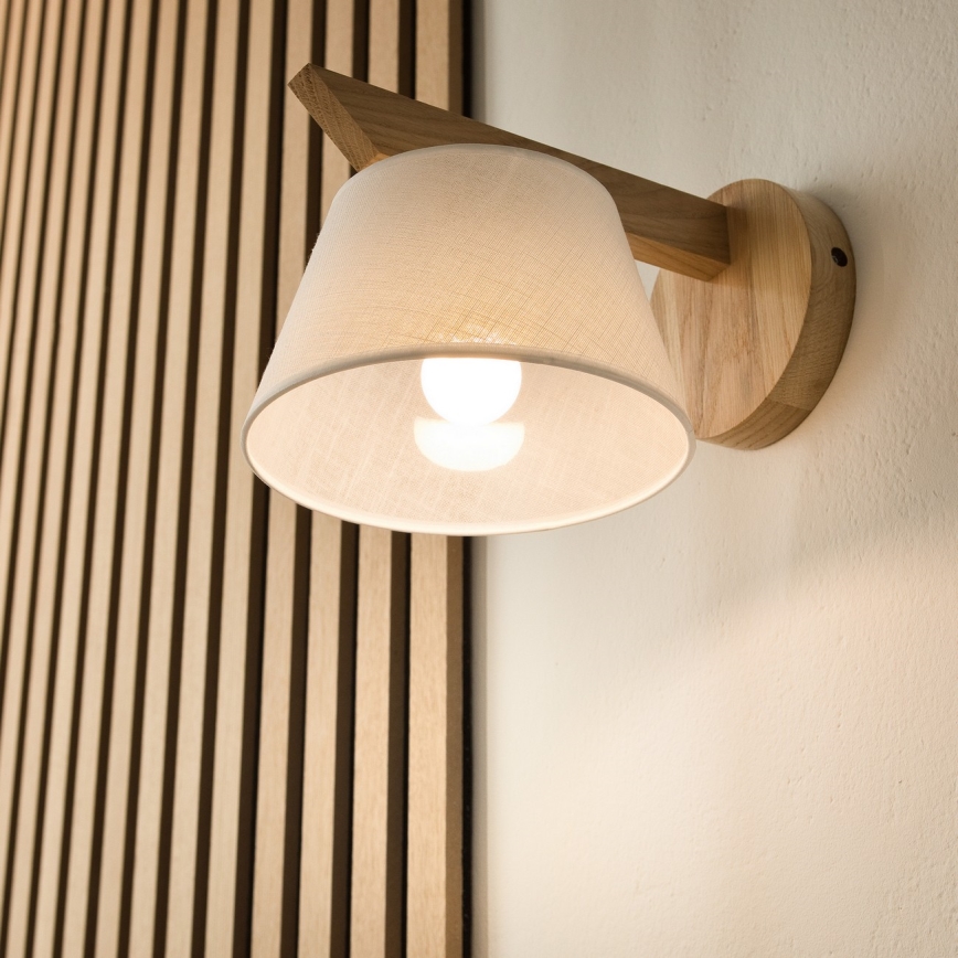 Sienas lampa ANTONIO 1xE14/40W/230V ozolkoks