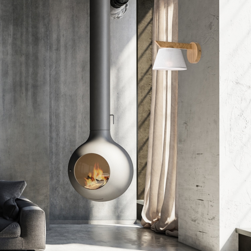 Sienas lampa ANTONIO 1xE14/40W/230V ozolkoks