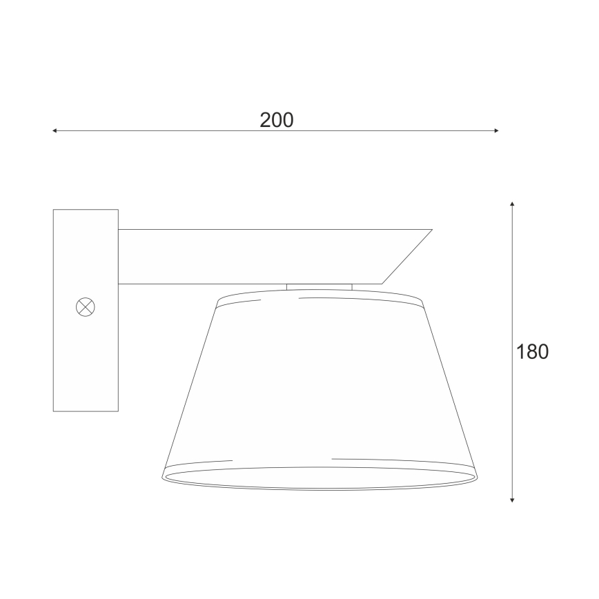 Sienas lampa ANTONIO 1xE14/40W/230V ozolkoks