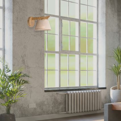 Sienas lampa ANTONIO 1xE14/40W/230V ozolkoks