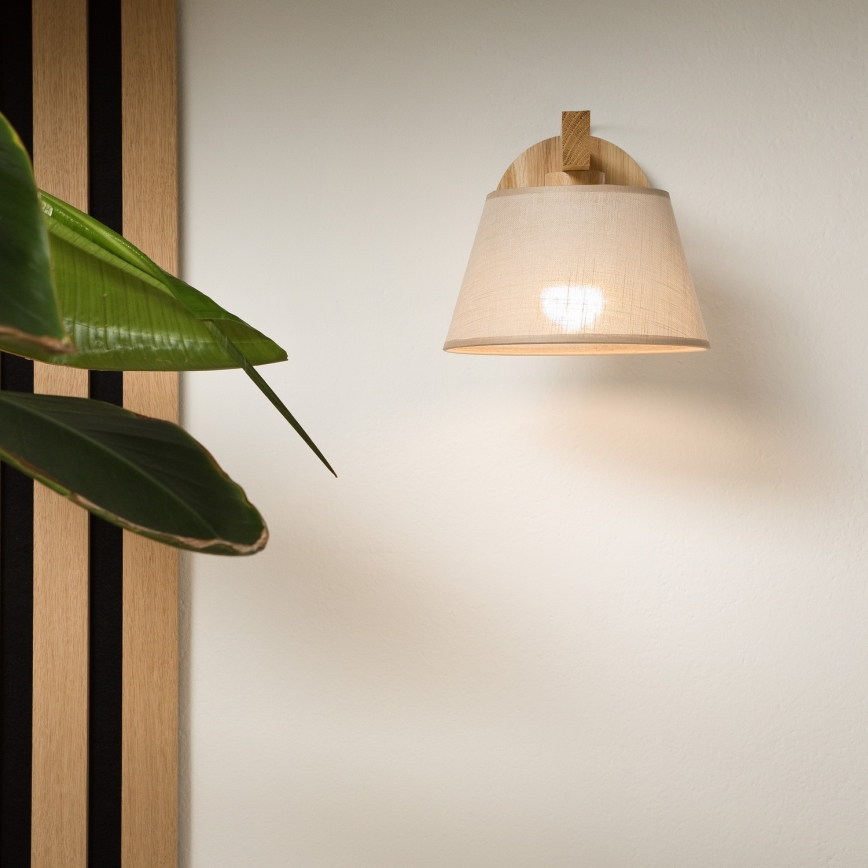 Sienas lampa ANTONIO 1xE14/40W/230V ozolkoks