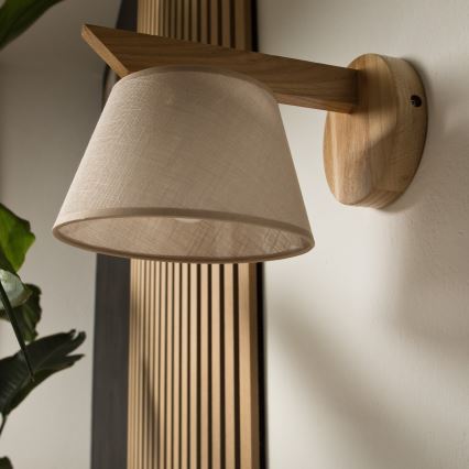 Sienas lampa ANTONIO 1xE14/40W/230V ozolkoks