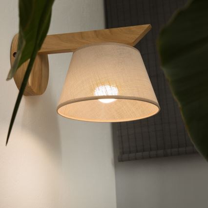 Sienas lampa ANTONIO 1xE14/40W/230V ozolkoks