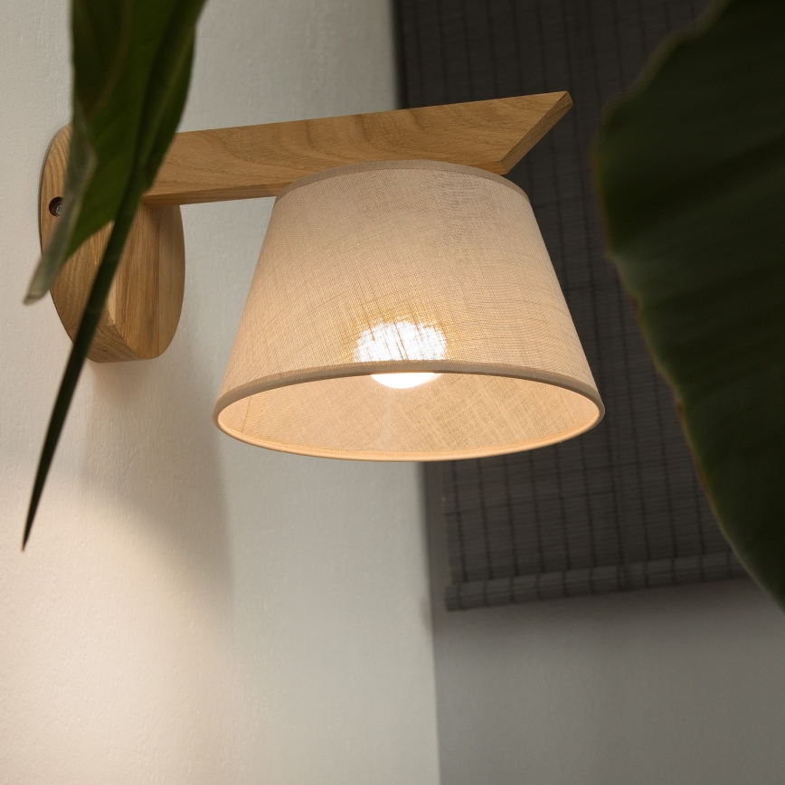 Sienas lampa ANTONIO 1xE14/40W/230V ozolkoks