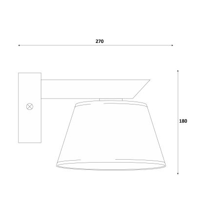 Sienas lampa ANTONIO 1xE14/40W/230V ozolkoks