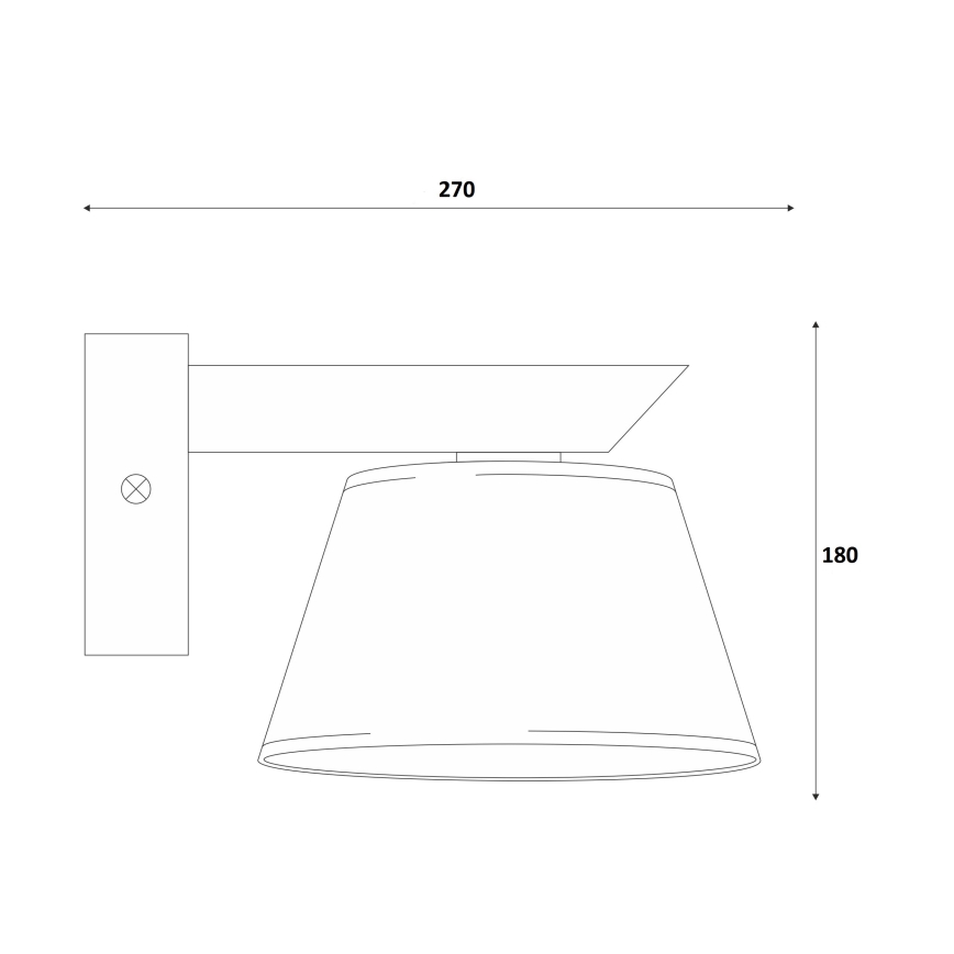 Sienas lampa ANTONIO 1xE14/40W/230V ozolkoks