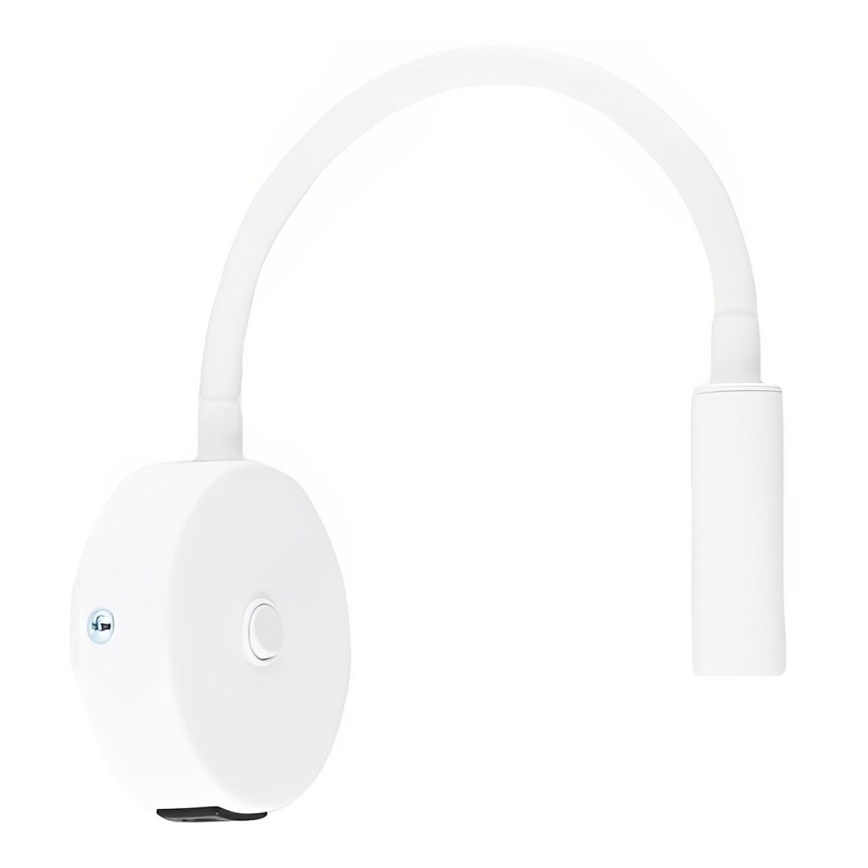 Sienas lampa ar USB port LAGOS 1xG9/3W/5V 4000K balta
