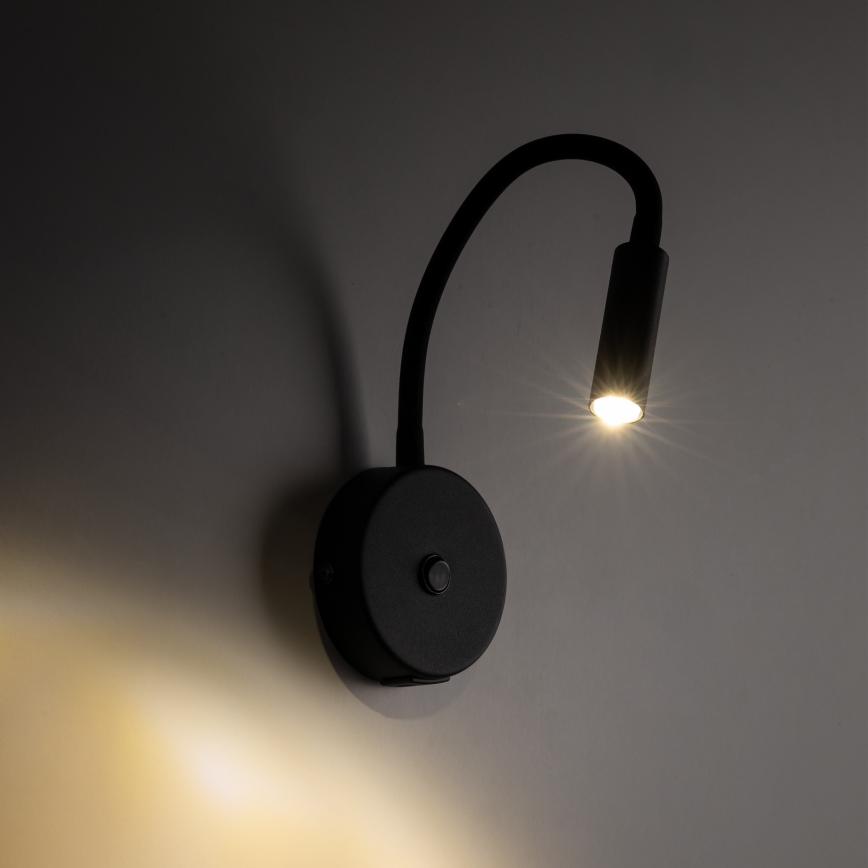 Sienas lampa ar USB portu LAGOS 1xG9/3W/5V 4000K melna