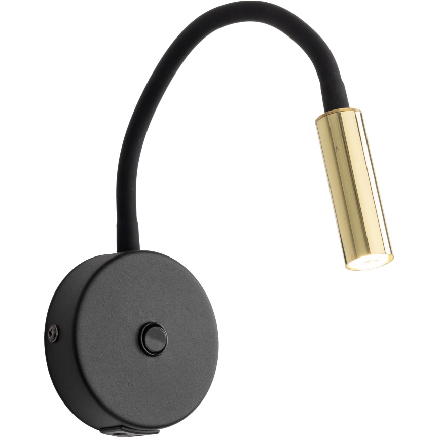 Sienas lampa ar USB portu LAGOS 1xG9/3W/5V 4000K melna/zelta