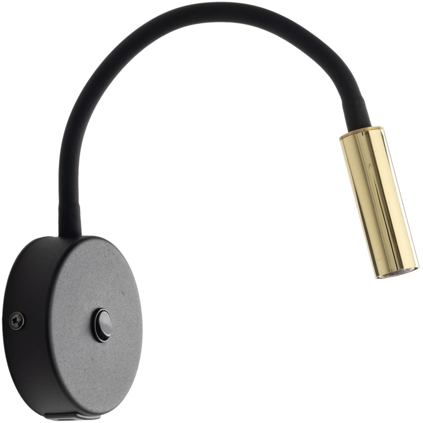 Sienas lampa ar USB portu LAGOS 1xG9/3W/5V 4000K melna/zelta