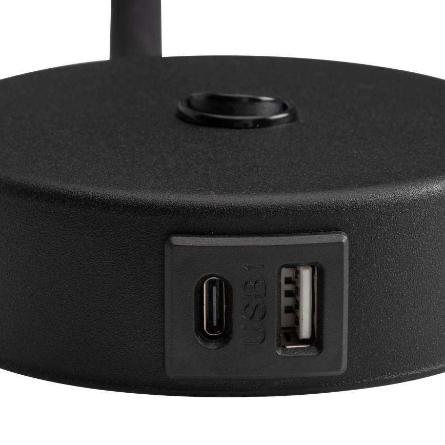 Sienas lampa ar USB portu LAGOS 1xG9/3W/5V 4000K melna/zelta