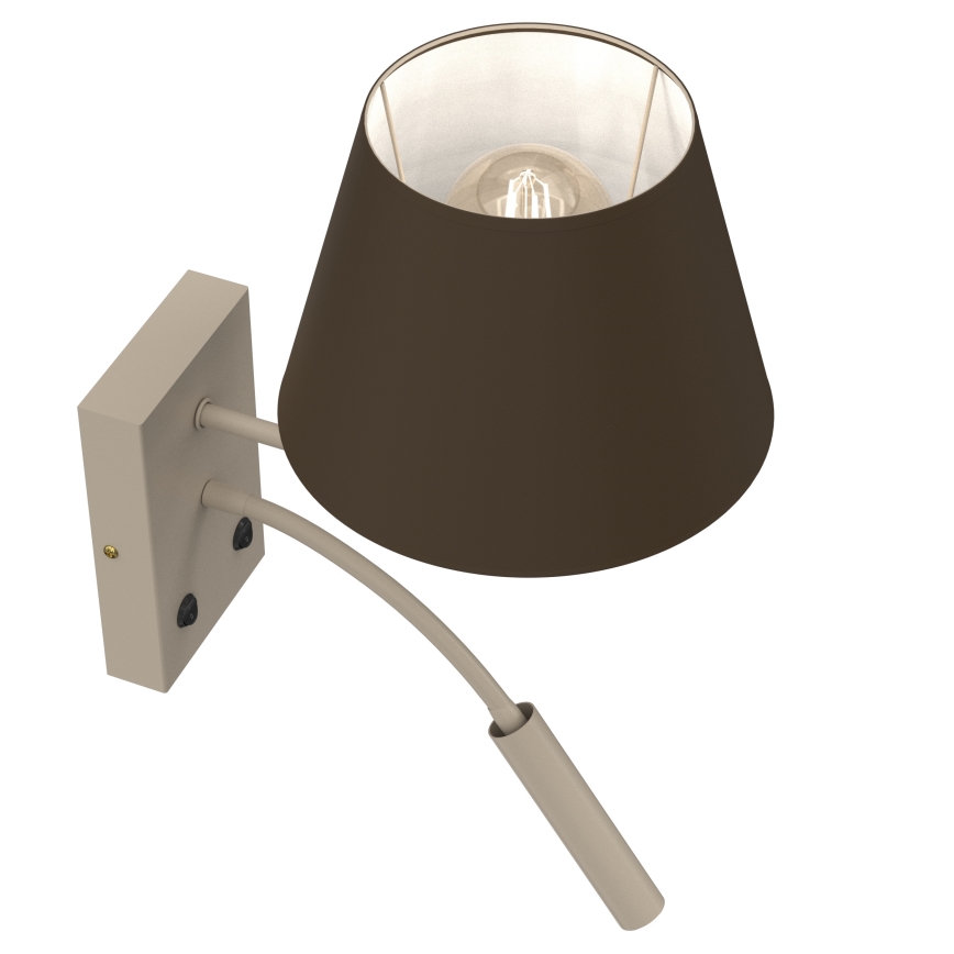 Sienas lampa ARDEN 1xE27/15W/230V + 1xG9/8W bēša/brūna