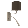 Sienas lampa ARDEN 1xE27/15W/230V + 1xG9/8W bēša/brūna