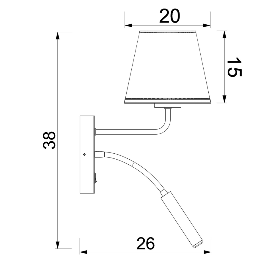 Sienas lampa ARDEN 1xE27/15W/230V + 1xG9/8W bēša