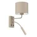 Sienas lampa ARDEN 1xE27/15W/230V + 1xG9/8W, bēša
