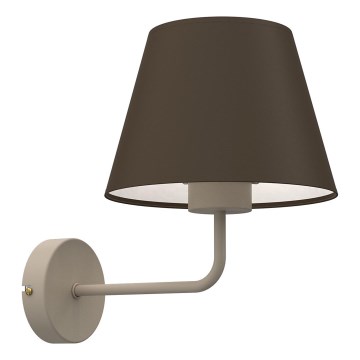 Sienas lampa ARDEN 1xE27/15W/230V bēša/brūna
