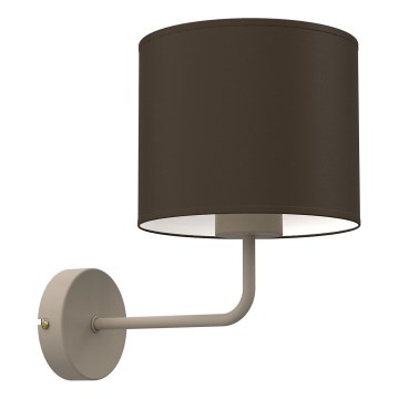 Sienas lampa ARDEN 1xE27/15W/230V bēša/brūna