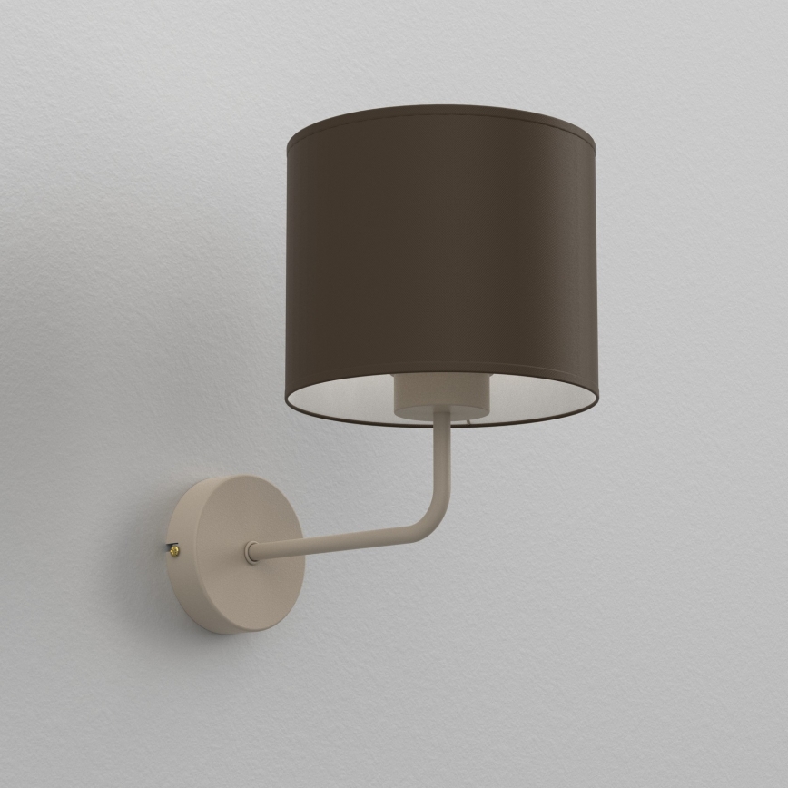Sienas lampa ARDEN 1xE27/15W/230V bēša/brūna