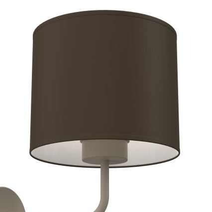 Sienas lampa ARDEN 1xE27/15W/230V bēša/brūna