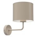 Sienas lampa ARDEN 1xE27/15W/230V bēša