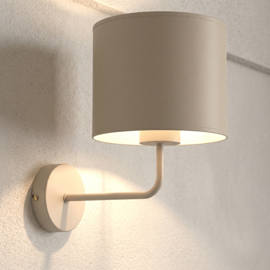 Sienas lampa ARDEN 1xE27/15W/230V bēša