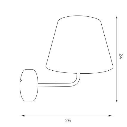 Sienas lampa ARDEN 1xE27/60W/230V balta/zelta