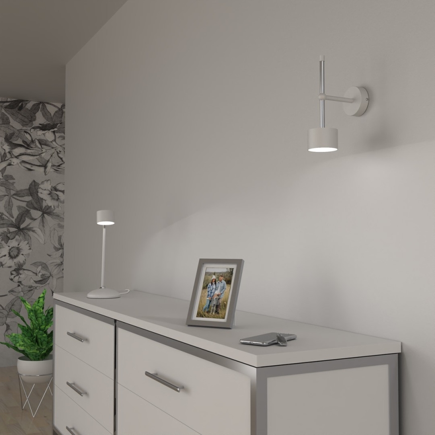 Sienas lampa ARENA 1xGX53/11W/230V balta/spīdīgi hromēts
