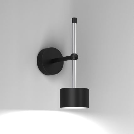 Sienas lampa ARENA 1xGX53/11W/230V melna/spīdīgi hromēts