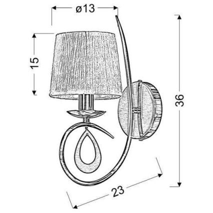 Sienas lampa ARNIKA 1xE14/40W/230V spīdīga hroma/balta