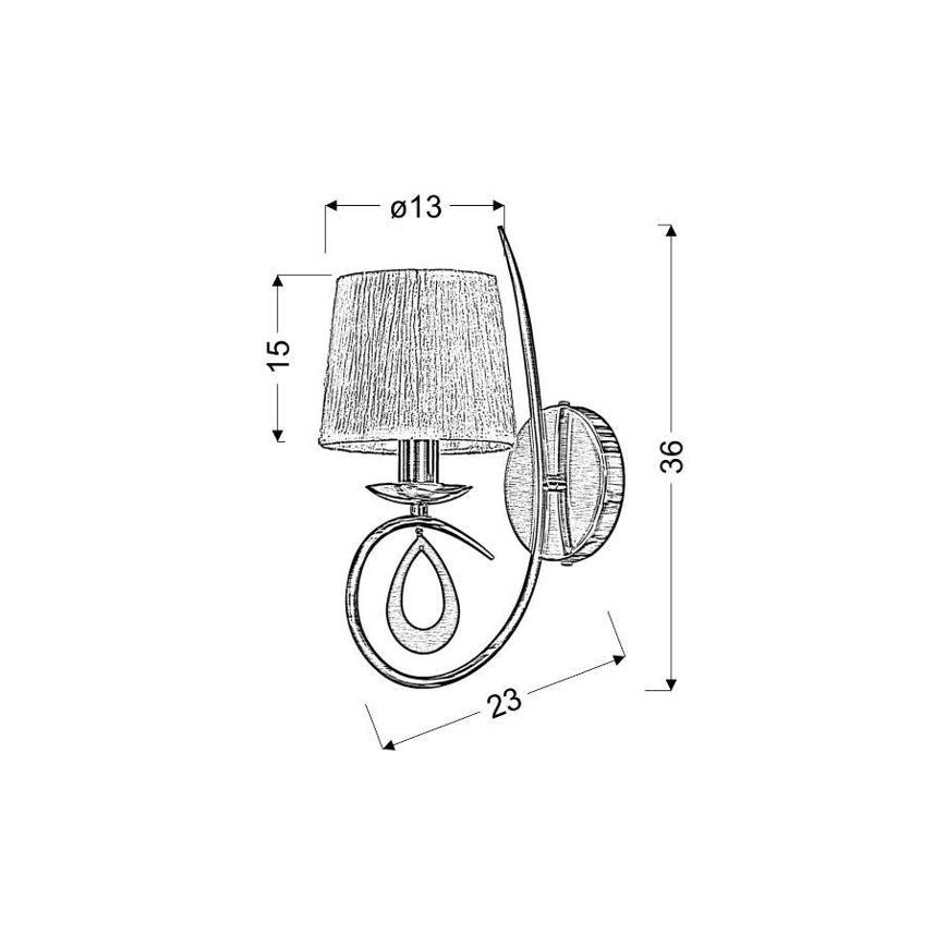 Sienas lampa ARNIKA 1xE14/40W/230V spīdīga hroma/balta