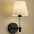 Sienas lampa ASPARAGUS 1xE27/40W/230V, melna/krēmīga