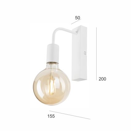 Sienas lampa ASTRID 1xE27/60W/230V balta