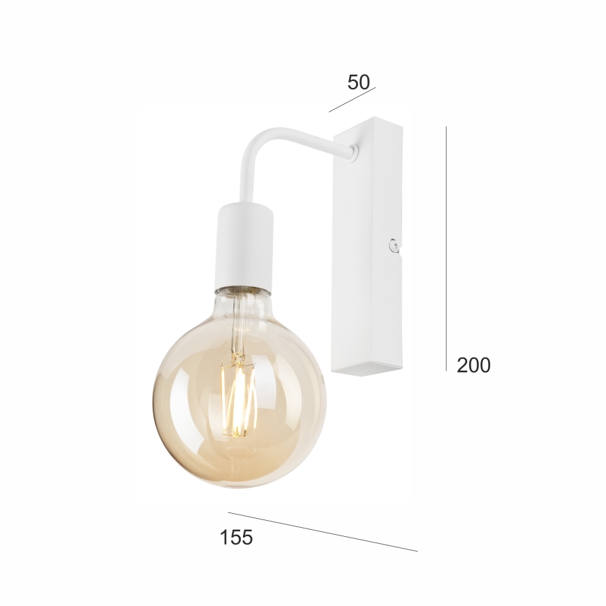 Sienas lampa ASTRID 1xE27/60W/230V balta