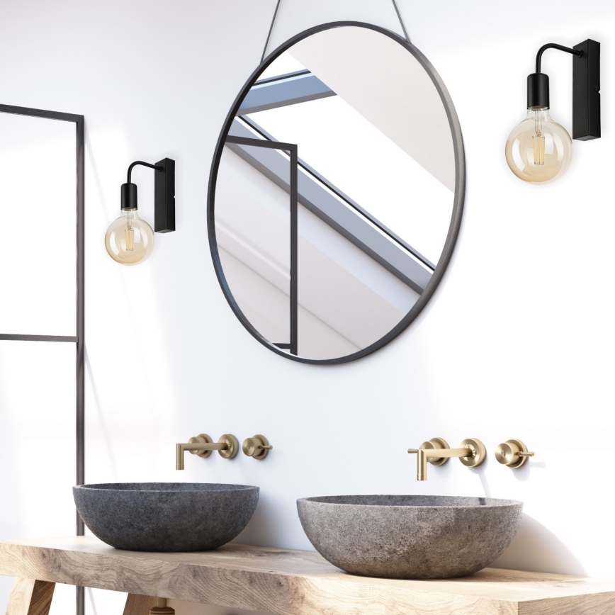 Sienas lampa ASTRID 1xE27/60W/230V matēts melna