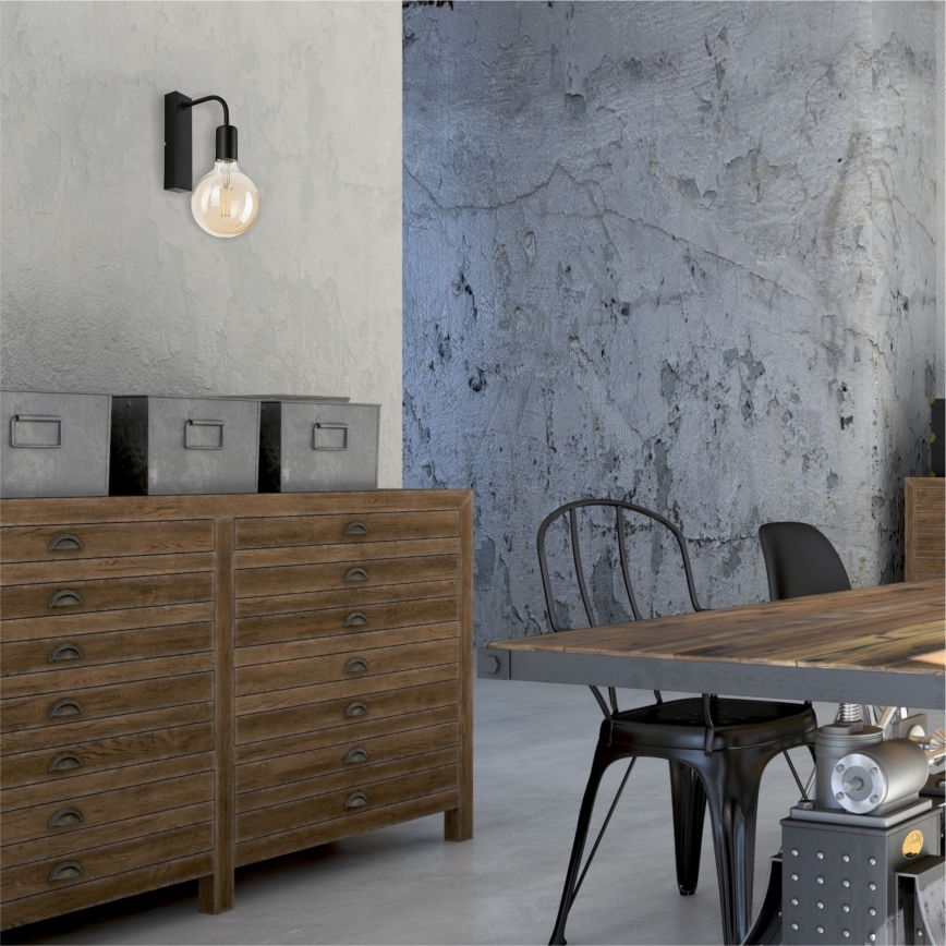 Sienas lampa ASTRID 1xE27/60W/230V matēts melna